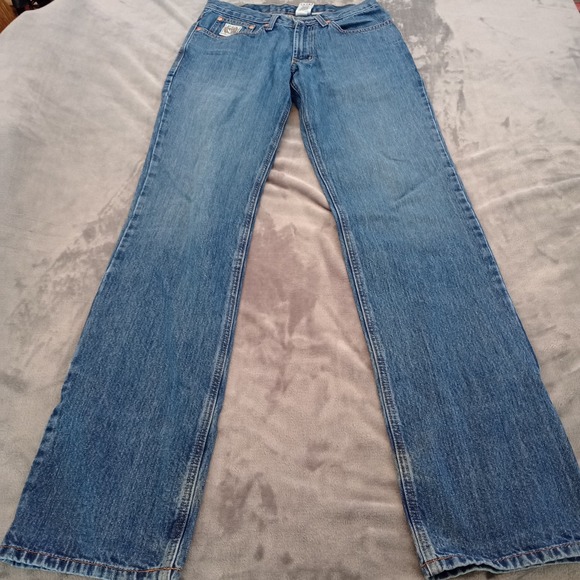 Cinch Men's Blue Jeans White Label Size 31 X 36 Medium Wash Relaxed Bootcut - Picture 2 of 15